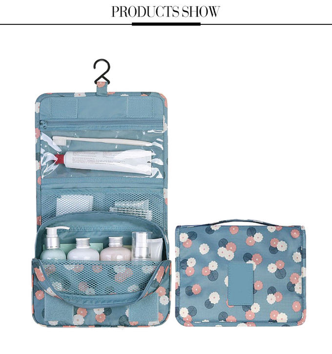 Digital Printing Flower Pattern Cosmetic Travel Organizer Bag