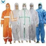 175*140cm Disposable Protective Isolation SMS Nonwoven Coverall with Heat Taped