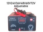 High-Tech Adjustable Battery Charger 12V-72V with Smart LCD Display, Pulse