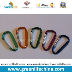 China Promotional gifts aluminium D-shaped camping carabiner different colors available in stock factory