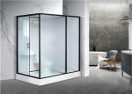Shower Cabins White Acrylic ABS Tray 1900*1200*2150mm black aluminium side open