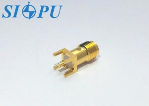 China Plug In PCB Solder RF Coaxial Connector SMA Female factory
