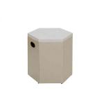 50,000 BTU Adjustable Flame Outdoor Natural Gas Firepit With Lid, Lava Rocks,