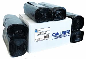 China High Density Large Black Plastic Rubbish Bags Roll Packed Customized Size factory