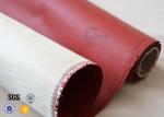 800℃ 0.8mm Red Silicone Coated High Silica Fabric For Heat Insulation