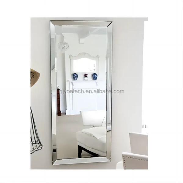 Silver Lenses Modern Frameless Wall Mounted Makeup Mirror for Beveled Bath