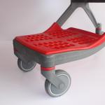 220L Plastic Supermarket Shopping Trolley Cart With 5inches TPR Wheels