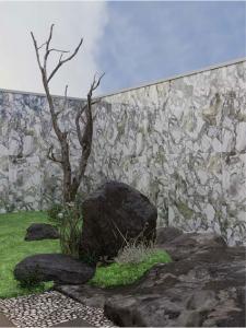 China Luxury Stone 600x1200mm flat surface Full Polished Glazed Outdoor Curtain Wall Tiles For Garden And Terrace factory