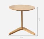 Living Room Furniture Modern Round End Coffee Table with Solid Wood Base