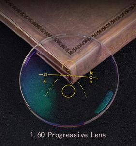 China Clear Comfort Enhanced Durability 1.61 1.60 HMC Progressive Lens Eyeglass factory