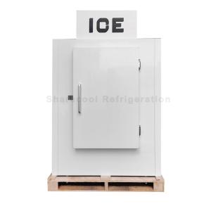 China Gas Station 110V 60Hz Ice Cold Merchandisers Solid Door Ice Bag Freezer factory