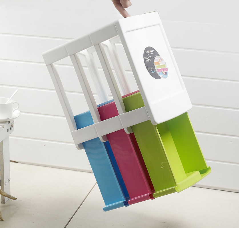 Multilayer 2 3 4 Two Three Drawer Plastic Drawer Organizer Cabinet