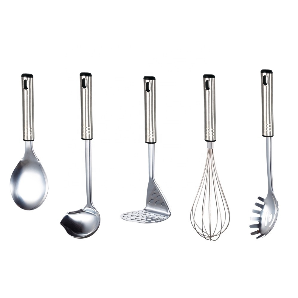 S/S 201 Handle Stainless Steel Utensilios De Cocina Kitchen Cooking Set Utensil Holder