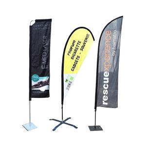 China Beach Teardrop Feather Flags For Custom Outdoor Advertising factory