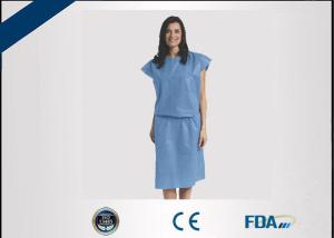 China High Tensile Strength Disposable Scrub Suits , Anti Permeate Blue Surgical Gown factory