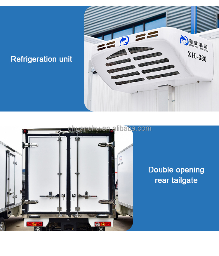 Howo 4x2 Refrigerated Truck Wide Body Automatic Transmission 4000x2100x2100 mm Box Dimensions Gross Vehicle Weight ≤5T