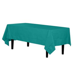 China No Embossing Plain Dyed Waterproof Solid Tablecloth 54x108in factory