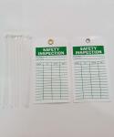 Custom Accident Prevention Tag Safety Inspection 4" Width X 7" Height Unrippable