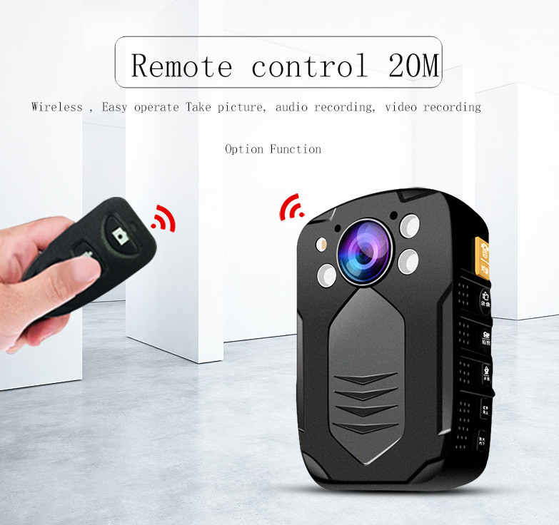 LED White Light Police Body Cameras With 4K 2K Resolution Wide Angle 140 Degrees