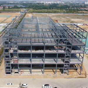 Prefabricated Steel Structure Office Building with Glass Wool Panels