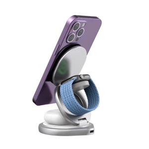 TypeC 3 In One Foldable Charger 15W Rotating Wireless Charger ROHS