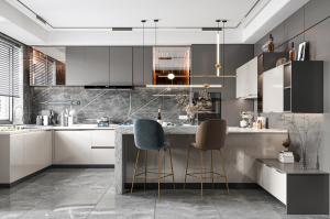 China Manufacturer Customized Designs Modern MDF High Gloss Lacquer Kitchen Cabinet factory