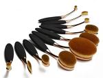 oval shaped brush Professional makeup brush set