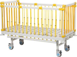 China Manual Crank Flat Child Hospital Bed 2080 * 950 * 500mm Size ABS Head Board factory