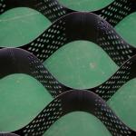 Dam Construction Material Gravel Textured HDPE Geocell With Hole Slop Protection