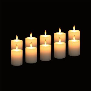 China Phone Control Battery Operated Flameless LED Candle Light, Swing Flickering Ambiance Light factory