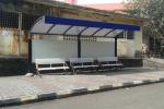 Heat Resistant Stainless Steel Bus Stop / Passenger Waiting Shelter Aesthetic