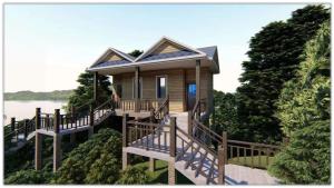 China Cold Formed Light Steel Villa House Lightweight Steel Roof Structures Building Luxury factory