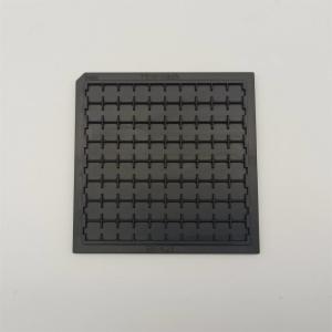 China Black PC Waffle Pack Chip Tray General And Ultrasonic Cleaning factory