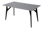 1500*850mm Ceramic Material Dining Table With Fixed Type Black Special Metal Leg