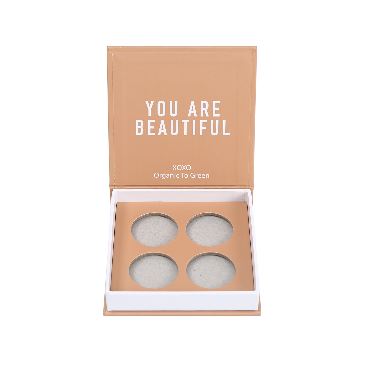 4 Position Square Baked Eyeshadow Palette C2S Paper Without Mirror