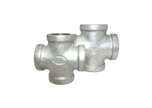 China White Malleable Iron Reducing Plumbing Pipe Fittings Socket Weld Cross Eco Friendly factory