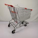 American 210L Warehouse Shopping Trolley Carbon Steel Super Large Shopping Cart