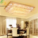 Luxury Round Hanging Chandelier Gold LED Crystal K9 Ceiling Lamp for Hotel &