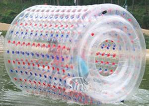 China Commercial kids TPU inflatable water zorb roller with colorful reinforce dots factory