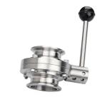 General Manual Sanitary Butterfly Valve for Milk Water Forged Stainless Steel