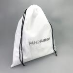 Custom Printed Non Woven Satin Strings Drawstring Dust Bag