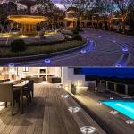 Waterproof Solar Deck Lights IP67 LED Ourdoor Solar Dock Light for Outdoor