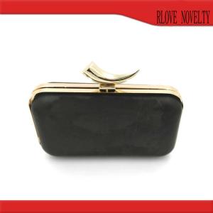China 20*11.5CM Plastic Evening bag clutch boxes gold metal purse frame Guangzhou Wholesale factory