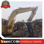 BEIYI BY-CS250RT multifunctional excavator hydraulic scrap steel shear for 6-50T