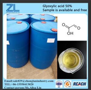 China glyoxylic acid 50% for hair treatment,CAS NO.:298-12-4 factory