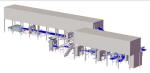 ZKSD600 full automatic pastry bread lamination line with 2 auto.freezers above