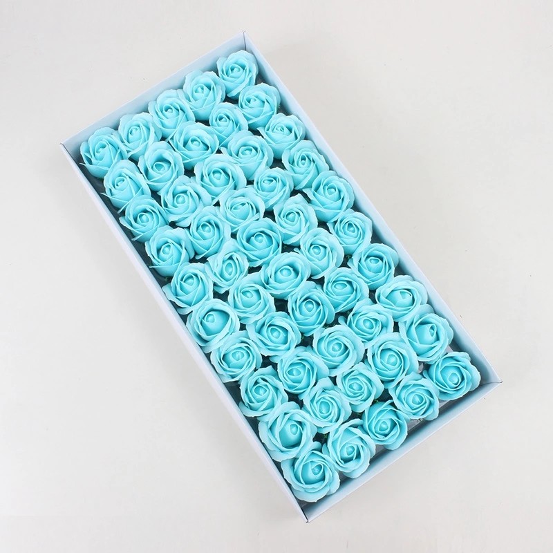 Wholesale Soap Rose Head Artificial Flower 3.5cm 50pcs/box for DIY Wedding Decoration Birthday Holiday