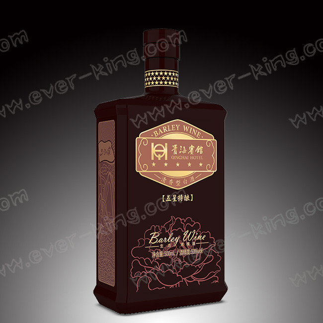 Customization Screen Printing 375ML Glass Liquor Bottles