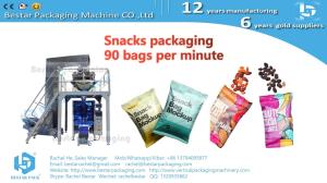 China High Speed! How to pack snacks 90 bags per minute BSTV-450AZ factory