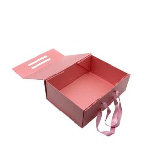 Rectangular Folding Cardboard Giftbox Hamper Magnetic Closure In Bulk